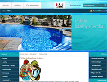 Tablet Screenshot of e-bazenyjezirka.cz